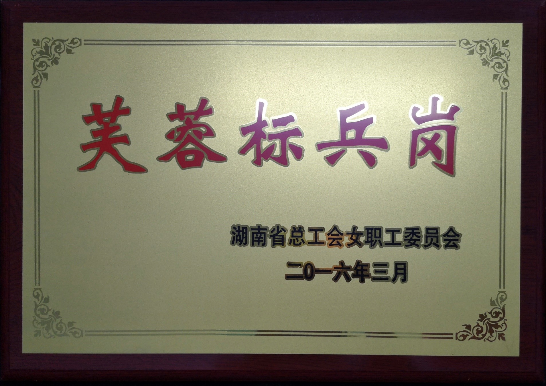 湖南省“芙蓉标兵岗” 湖南省“芙蓉标兵岗”